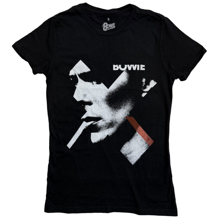 David Bowie X Smoke Red Black Ladies T-Shirt