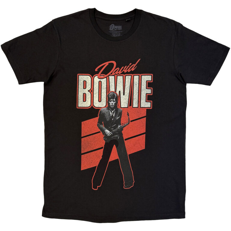 David Bowie Red Sax Black T-Shirt