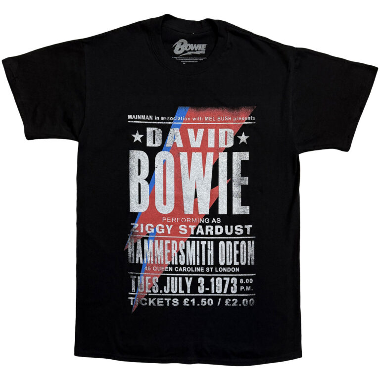 David Bowie Hammersmith Odeon Black T-Shirt