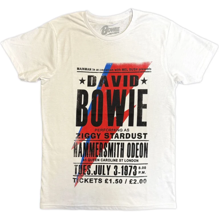 David Bowie Hammersmith Odeon White T-Shirt