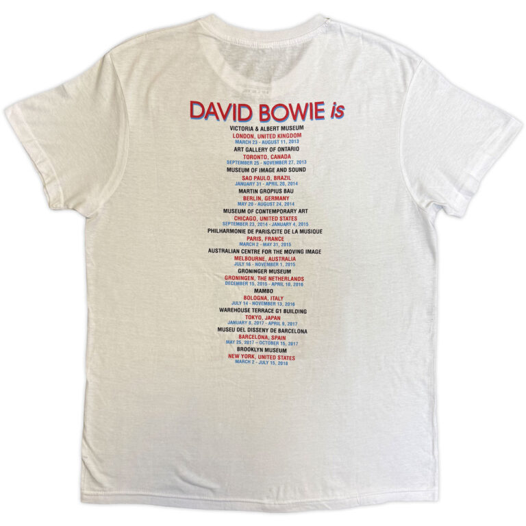 David Bowie Bowie Is White Back Print T-Shirt