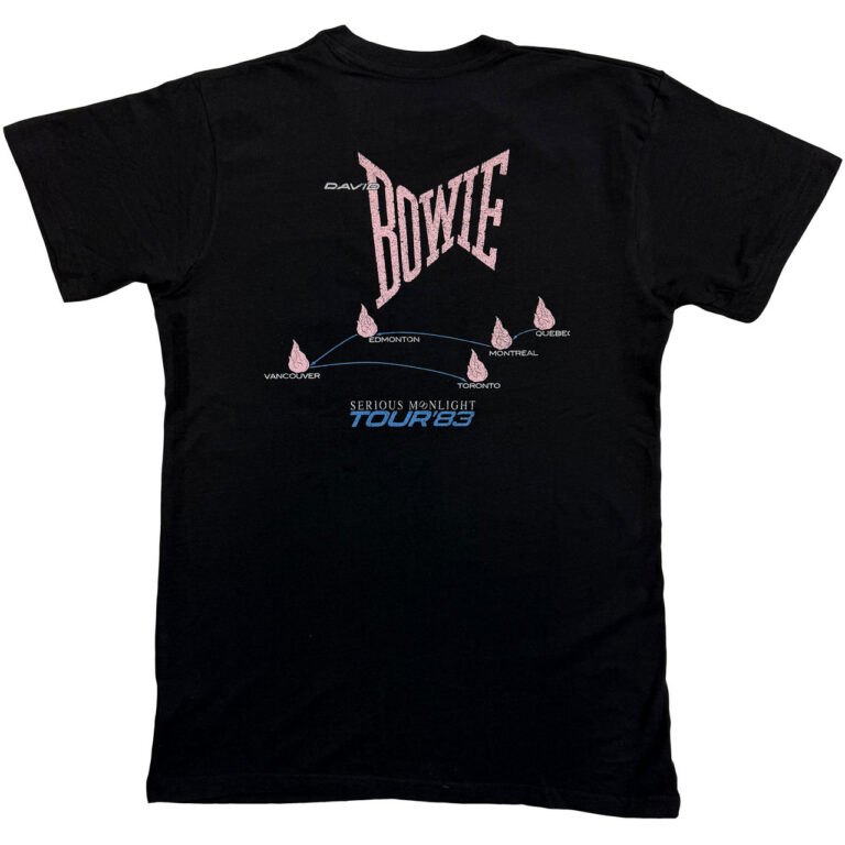 David Bowie 83′ Tour Black Back Print T-Shirt