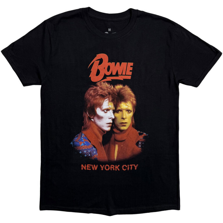 David Bowie New York City Black Back Print T-Shirt