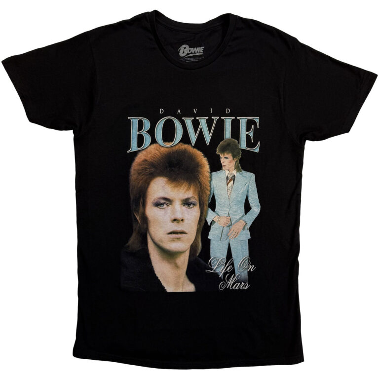 David Bowie Life on Mars Homage Black T-Shirt