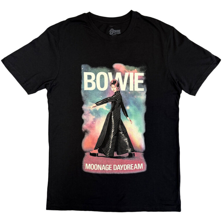 David Bowie Moonage 11 Fade Black Embellished T-Shirt