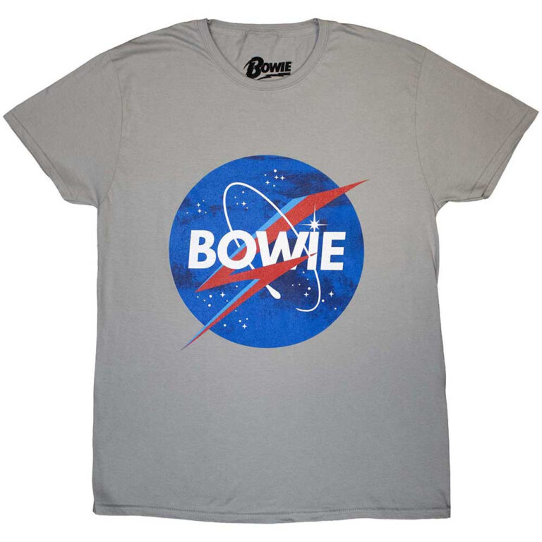 David Bowie Starman Logo Grey T-Shirt