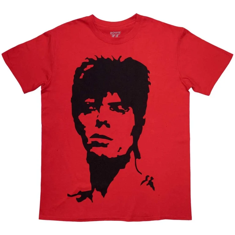 David Bowie 1973 Monochrome Red T-Shirt