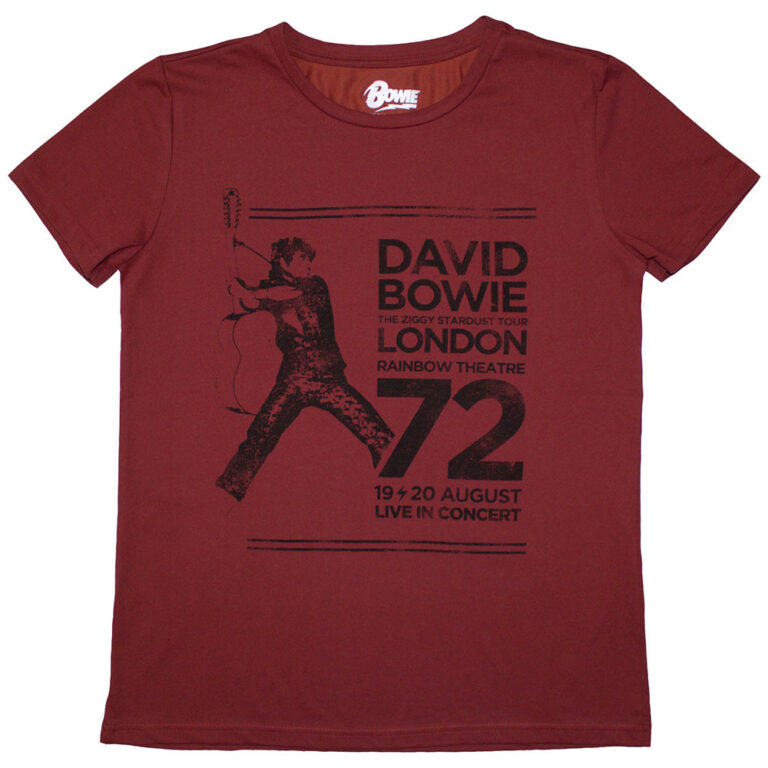 David Bowie Rainbow Theatre Red Ladies T-Shirt