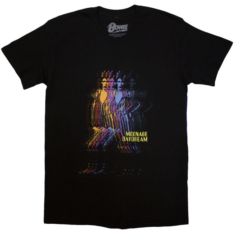 David Bowie Moonage Multi Davids Black T-Shirt