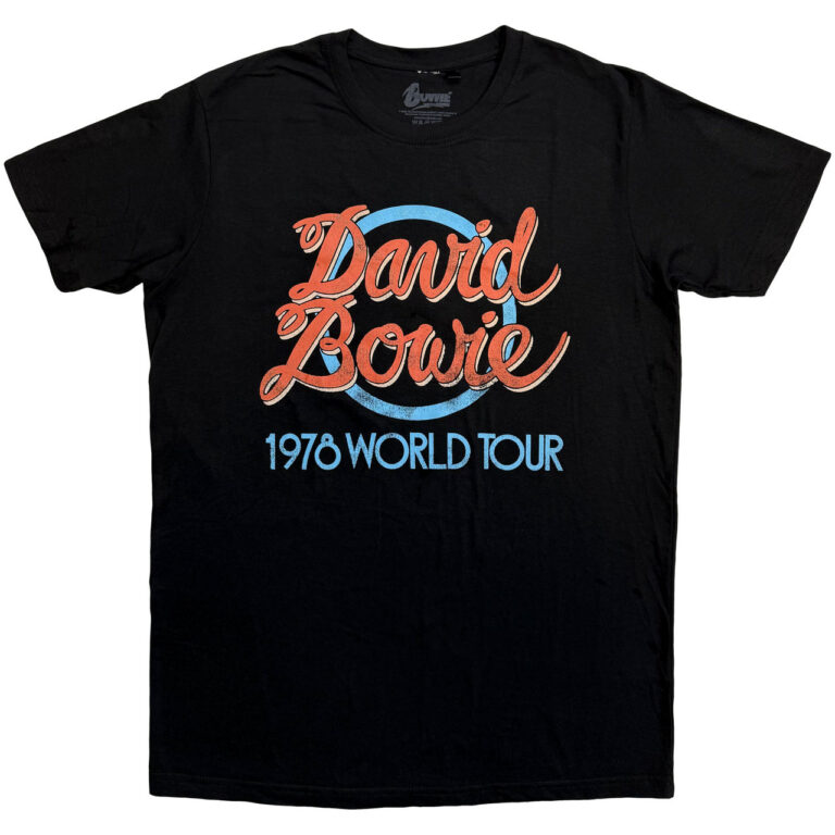 David Bowie 1978 World Tour Black T-Shirt