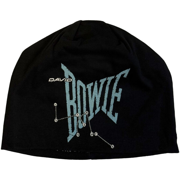 David Bowie Unisex Let’s Dance JD Print Black Beanie Hat