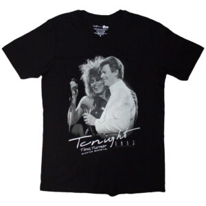 Tina Turner & David Bowie Tonight 1985 Black T-Shirt