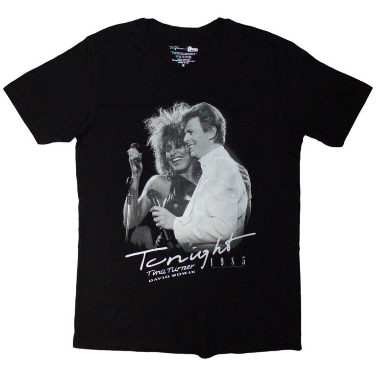 Tina Turner & David Bowie Tonight 1985 Black T-Shirt