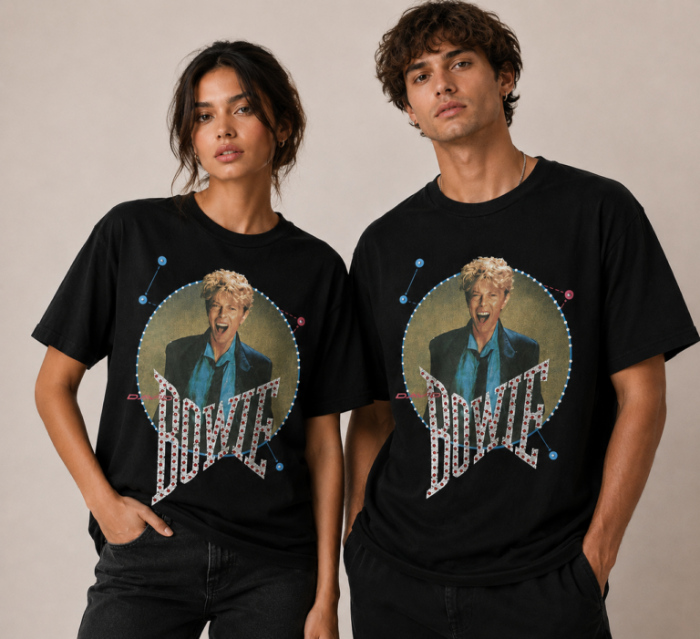 David Bowie Vintage ’83 Black Embellished T-Shirt