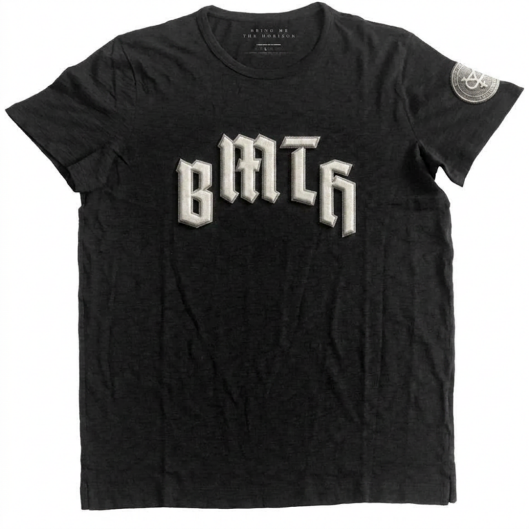 Bring Me The Horizon Crooked Young Applique Black Embellished T-Shirt