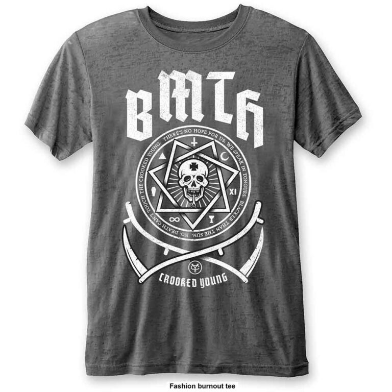 Bring Me The Horizon Crooked Young Charcoal Grey T-Shirt