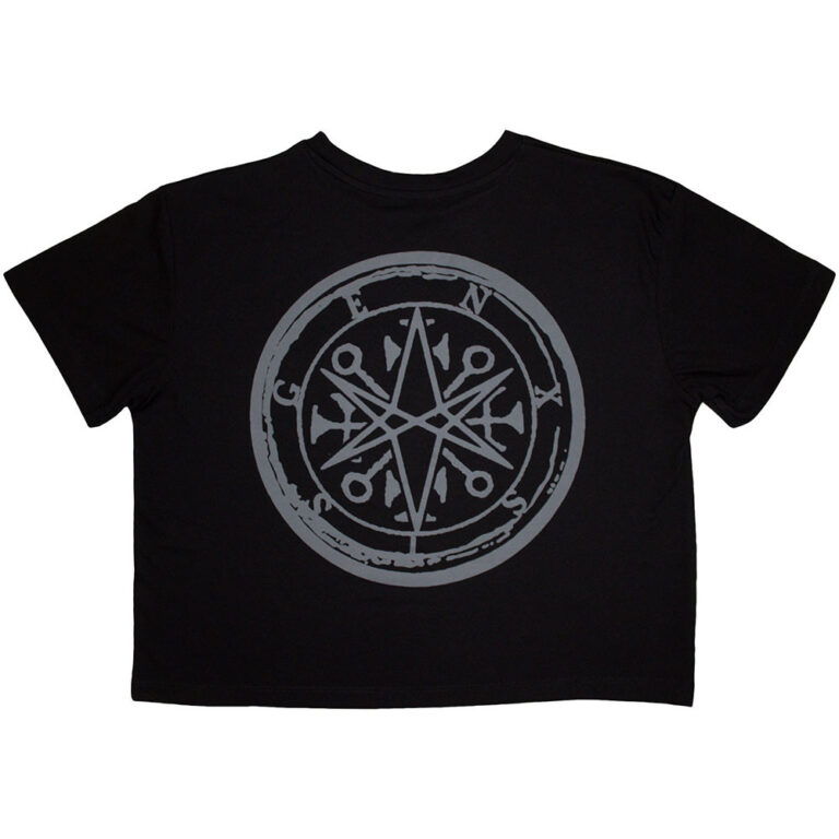 Bring Me The Horizon Metal Logo Genxsis Black Back Print Ladies Crop Top