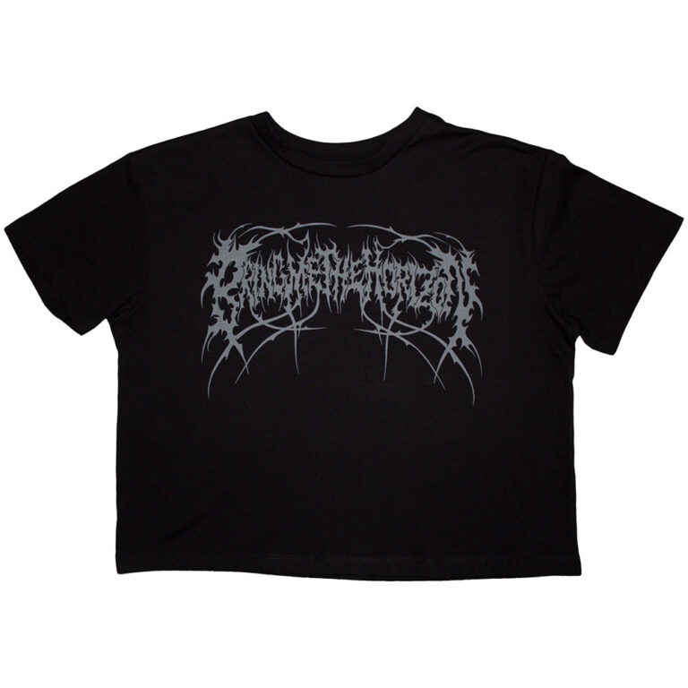 Bring Me The Horizon Metal Logo Genxsis Black Back Print Ladies Crop Top