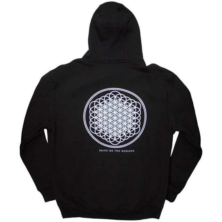Bring Me The Horizon Flower of Life Black Back Print Pullover Hoodie