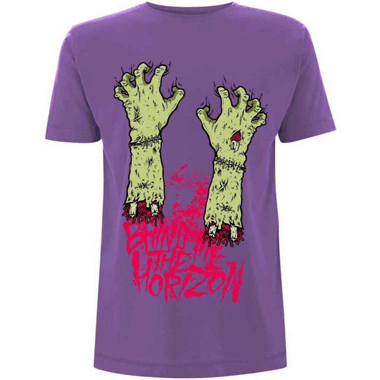 Bring Me The Horizon Zombie Hands Purple T-Shirt