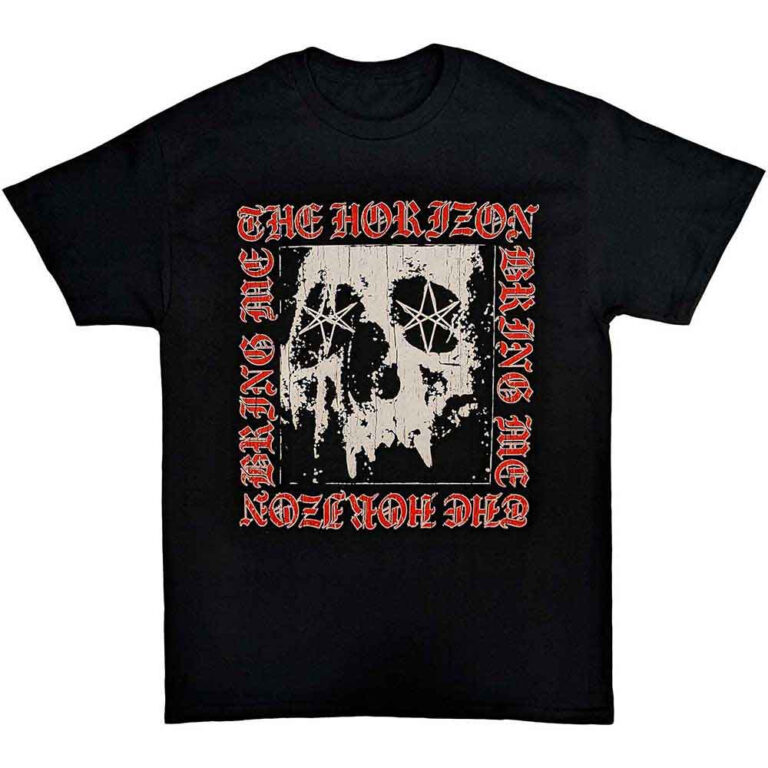 Bring Me The Horizon Metal Logo Skull Black T-Shirt