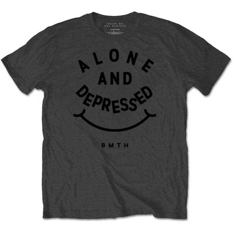Bring Me The Horizon Alone & Depressed Charcoal Grey T-Shirt