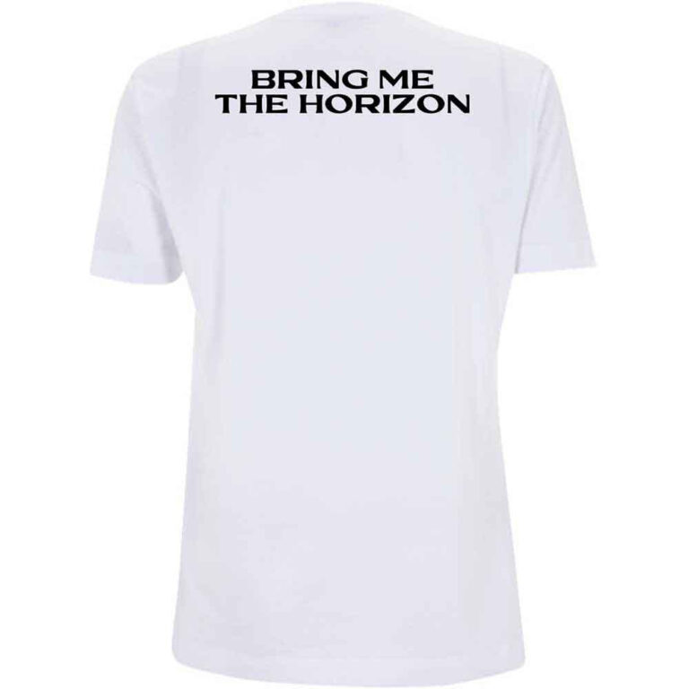 Bring Me The Horizon Barbed Wire White Back Print T-Shirt