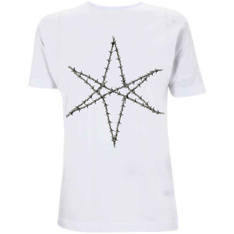 Bring Me The Horizon Barbed Wire White Back Print T-Shirt