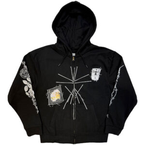 Bring Me The Horizon Nailed Symbol Black Back Print Zip Hoodie