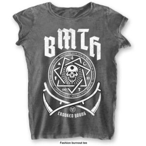 Bring Me The Horizon Crooked Young Charcoal Grey Ladies T-Shirt