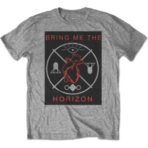 Bring Me The Horizon Heart & Symbols Grey T-Shirt