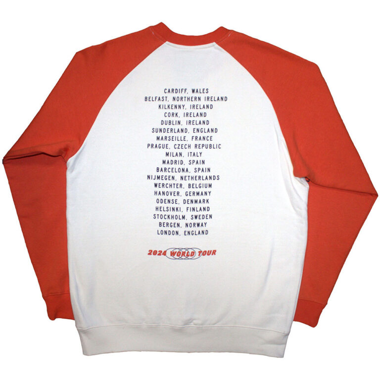 Bruce Springsteen Tour ’24 Wheel White & Orange Back Print & Ex-Tour Raglan T-Shirt