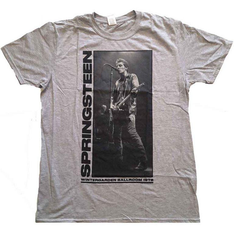 Bruce Springsteen Wintergarden Photo Grey T-Shirt
