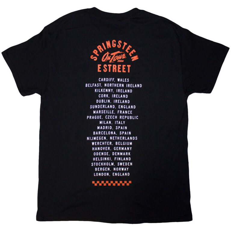 Bruce Springsteen Tour ’24 Wheel Black Back Print & Ex-Tour T-Shirt