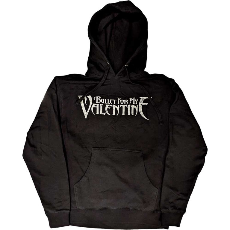 Bullet For My Valentine Logo & Raven Black Back Print Pullover Hoodie