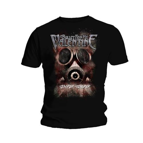 Bullet For My Valentine Temper Temper Gas Mask Black T-Shirt