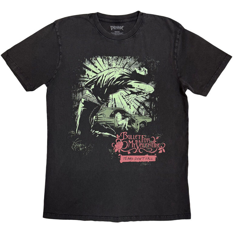 Bullet For My Valentine Tears Don’t Fall Black Back Print T-Shirt