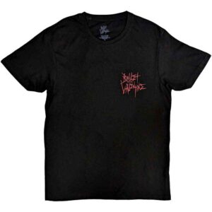 Bullet For My Valentine Floral Omen Black Back Print T-Shirt