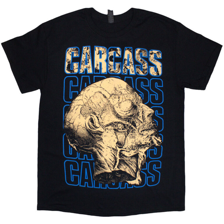 Carcass Necro Head Black Back Print T-Shirt