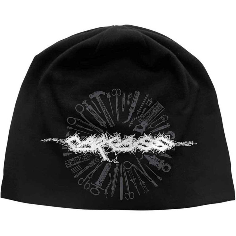 Carcass Unisex Tools JD Print Black Beanie Hat