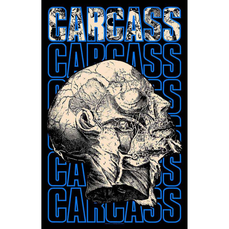 Carcass Necro Head Textile Poster