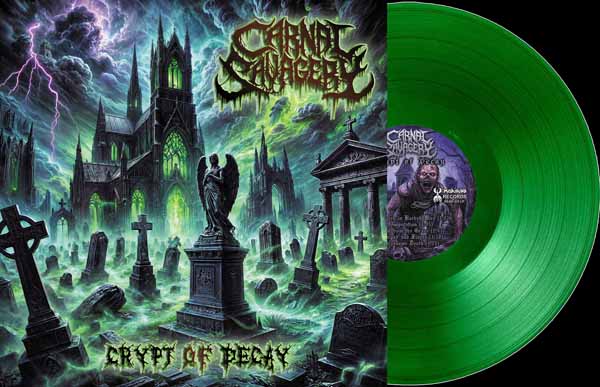 Carnal Savagery – CRYPT OF DECAY (CLEAR CEMETERY GREEN) Vinyl LP