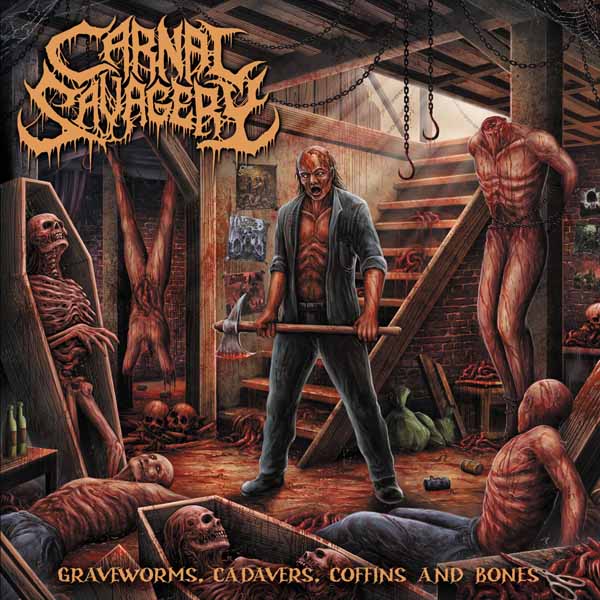 Carnal Savagery – GRAVEWORMS, CADAVERS, COFFINS AND BONES CD