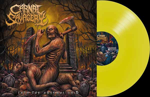Carnal Savagery – INTO THE ABYSMAL VOID (CLEAR FORMALDEHYDE YELLOW VINYL) Vinyl LP