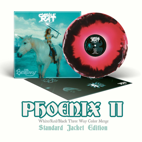 Castle Rat – THE BESTIARY (PHOENIX II EDITION – RED / BLACK / WHITE MERGE VINYL) Vinyl LP