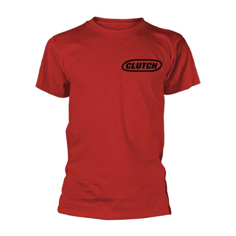 Clutch – Classic Logo (black/red) T-Shirt