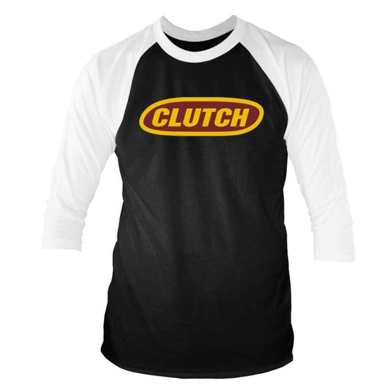 Clutch – Classic Logo (black/whte) 3/4 Sleeve Baseball T-Shirt