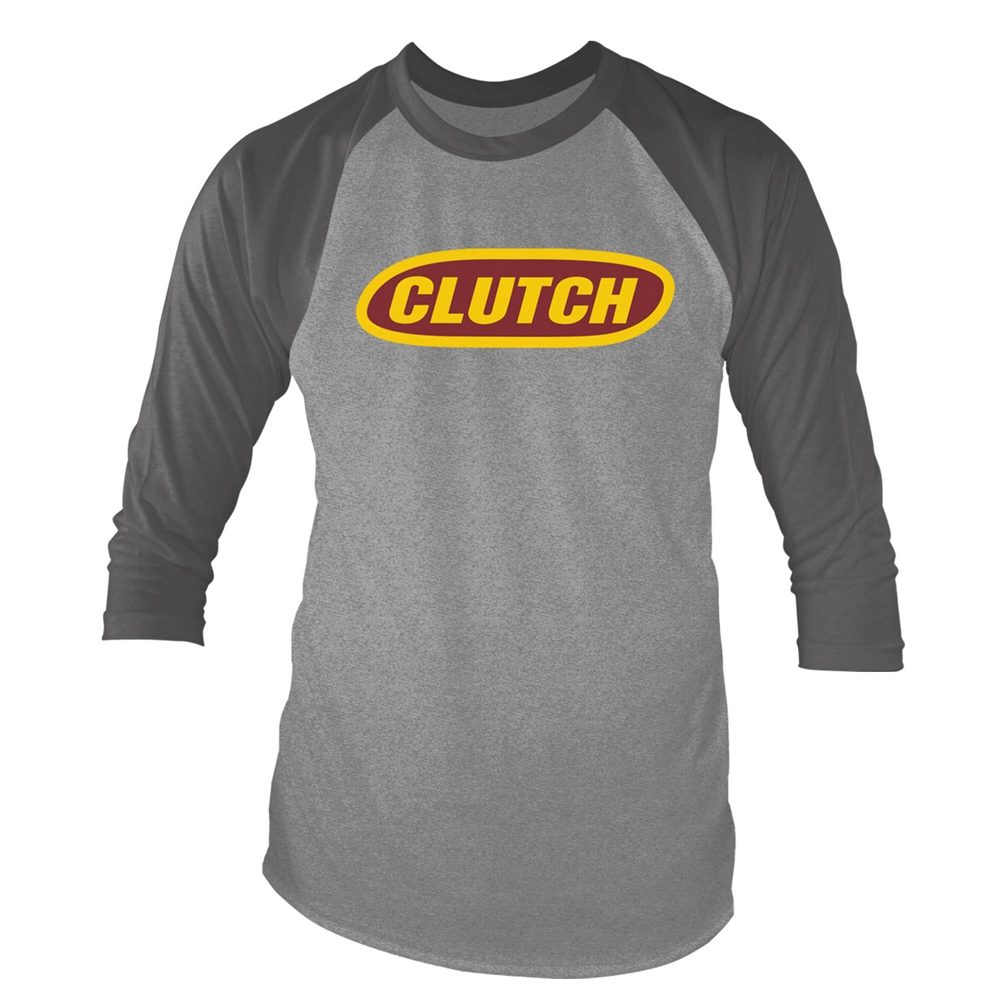 Clutch – Classic Logo (grey Marl/charcoal) 3/4 Sleeve Baseball T-Shirt