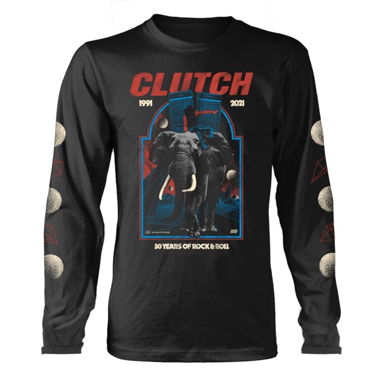 Clutch – Elephant (black) Long Sleeved T-Shirt