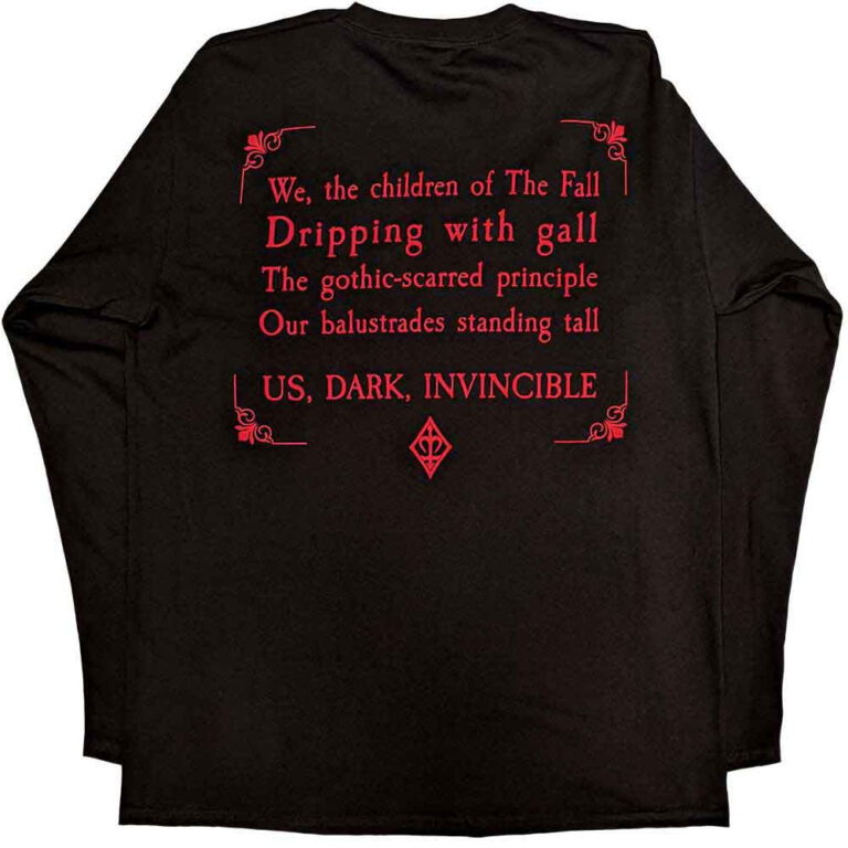 Cradle Of Filth Existence Band Black Back & Sleeve Print Long Sleeve T-Shirt